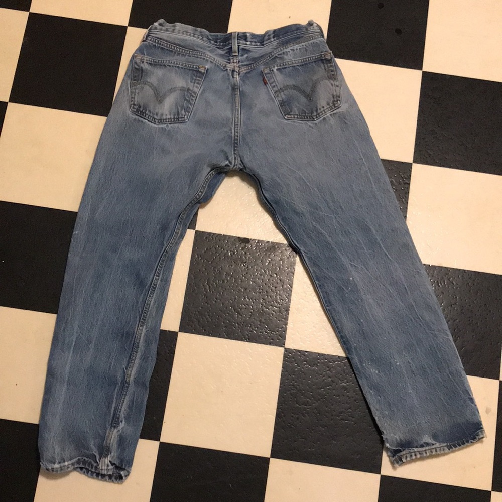 Levi’s Original 501 distressed red tag jeans 38X34 - Picture 2 of 12